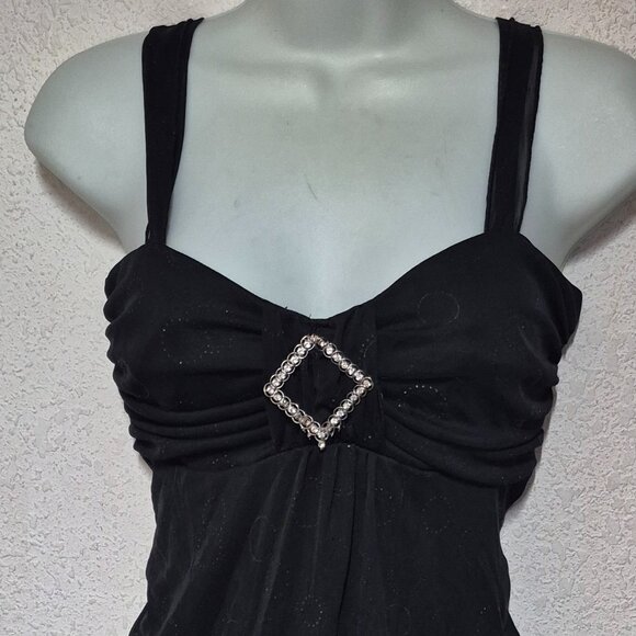studio 1940 ** stylish top, Black with sequins and glitter, size Medium - Picture 4 of 15